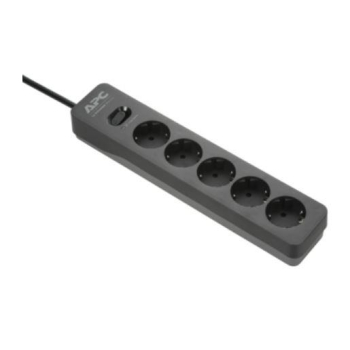 APC Essential SurgeArrest 5 Outlet 2 USB Ports Black 230V Germany PME5U2B-GR