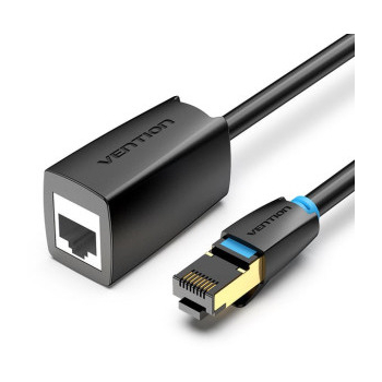 Cablu prelungitor SFTP Vention, RJ-45 (M) la RJ-45 (T), 8m, 40 Gbps, ecranat, 26AWG, cupru, negru, 