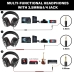 Casca OneOdio cu fir detasabil, tip over ear, utilizare profesionala, DJ, conectare prin Jack 3.5 mm | Jack 6.35 mm, difuzor 50 mm, impedanta 32 Ohm, negru, Pro50-Black (timbru verde 0.8lei) 