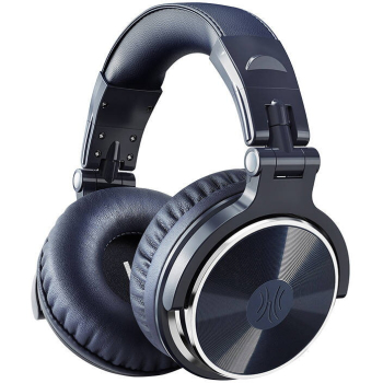 Casca OneOdio cu fir detasabil, tip over ear, utilizare profesionala, DJ, conectare prin Jack 3.5 mm | Jack 6.35 mm, difuzor 50 mm, impedanta 32 Ohm, albastru inchis, Pro10-Dark-Blue (timbru verde 0 