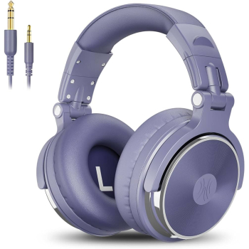 Casca OneOdio cu fir detasabil, tip over ear, utilizare profesionala, DJ, conectare prin Jack 3.5 mm | Jack 6.35 mm, difuzor 50 mm, impedanta 32 Ohm, albastru deschis, Pro10-Light-Blue (timbru verde 