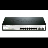 D-Link 10-port 10/100/1000 Gigabit Smart Switch including 2 Combo 1000BaseT/SFP