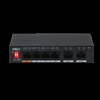 SWITCH 4PoE +2 Gigabit uplink Dahua PFS3006-4ET-60-V2   