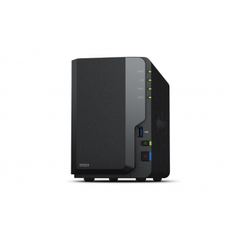 Carcasa Synology DS223 2BAY 1.7 GHZ QC 2GB DDR 4/1 X GBE 3X USB 3.2 I   