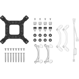 COOLER DeepCool LE520 WH, racire lichid, skt. Intel LGA 1700/1200/115x, AMD AM5/AM4, radiator aluminiu, pompa 2400 RPM, fan 2x120mm, 500 - 2500 rpm, conector 3-pin, RGB adresabil, alb, R-LE520-WHAM 