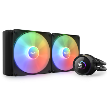 Cooler procesor Cooler NZXT Kraken 280 RGB, skt universal, racire cu lichid, ventilator 140 mm x 2 , 1500 rpm, iluminat RGB, RL-KR280-B1 (timbru verde 2.00 lei) 