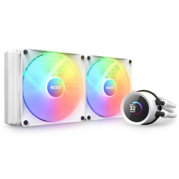 Cooler procesor Cooler NZXT Kraken 280 RGB, skt universal, racire cu lichid, ventilator 140 mm x 2 , 1500 rpm, iluminat RGB, RL-KR280-W1 (timbru verde 2.00 lei) 