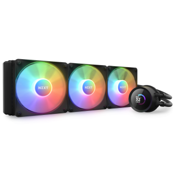 Cooler procesor Cooler NZXT Kraken 360 RGB, skt universal, racire cu lichid, ventilator 120 mm x 3, 1800 rpm, iluminat RGB, RL-KR360-B1 (timbru verde 2.00 lei) 