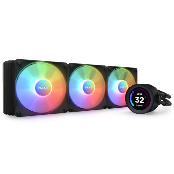 Cooler procesor Cooler NZXT Kraken Elite 360 RGB, skt universal, racire cu lichid, ventilator 120 mm x 3, 1800 rpm, iluminat RGB, RL-KR36E-B1 (timbru verde 2.00 lei) 