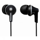 Panasonic range 6Hz - 24kHz, 16W, 104dB/mW, closed type headphones, length of cord 1.2m, 3 sizes of silicone earphones RP-HJE125E-K (timbru verde 0.8 lei) 