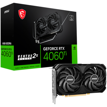 Placa video MSI Video Card NVidia RTX 4060 VENTUS 2X BLACK 8G OC (8GB GDDR6/128bit, PCI-E 4.0 x8, 1x8 pin, Retail) RTX 4060 VENTUS 2X BLACK 8G OC 