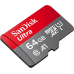 Card memorie SANDISK ULTRA MICROSDXC 64GB +/SD ADAPTER 140MB/S A1 CLASS 10 SDSQUAB-064G-GN6MA