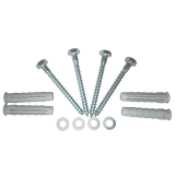 Set fixare rackuri pe perete, capacitate 120Kg, contine 4 x diblu nylon + holsurub cap hexagonal 14 x 70mm + saibe plate - ELEMATIC SFR4-14x70 