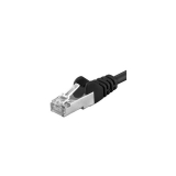Cablu PremiumCord Patchcord SFTP RJ45-RJ45 Cat.6A, 0.25m, negru, SFTP-6A-0.25-BK (timbru verde 0.08 lei) 