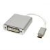 CABLU video SPACER, adaptor USB 3.1 Type-C (T) la DVI-I DL (M), 15cm, rezolutie maxima 4K UHD (3840 x 2160) la 30 Hz, silver, SP-CM-DVIF-01 (timbru verde 0.18 lei) 