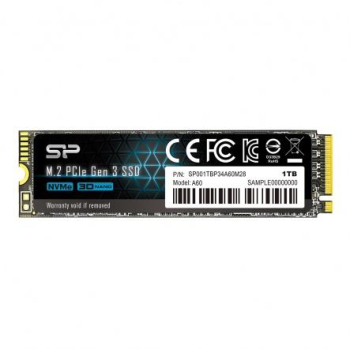 Silicon Power SSD SP A60 1TB PCIe Gen 3x4 M.2 2280 SP001TBP34A60M28 