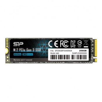 Silicon Power SSD P34A60 256GB, M.2 PCIe Gen3 x4 NVMe, 2200/1600 MB/s [C2779337]