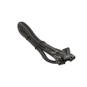 Cablu Seasonic 12VHPWR, SS2x8P conectori unghi 90 grade, 600W, PCIe 5.0, Negru SS2X8P-12VHPWR-600W-90-BLACK 