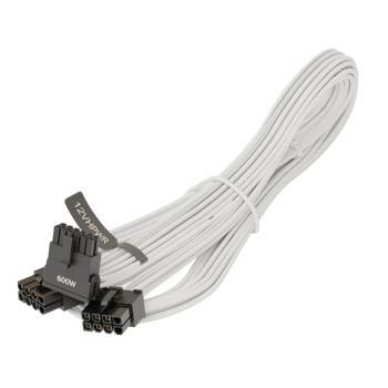 Cablu Seasonic 12VHPWR, SS2x8P conectori unghi 90 grade, 600W, PCIe 5.0, Alb SS2X8P-12VHPWR-600W-90-WHITE 