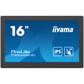 Monitor Iiyama T1624MSC-B1 15.6IN PCAP 10P/1920X1080 HDMI 385CD/QM 800:1 Monitor Iiyama T1624MSC-B1 15.6IN PCAP 10P/1920X1080 HDMI 385CD/QM 800:1