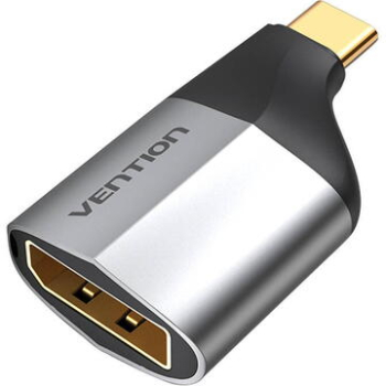 Convertor video Vention, USB Type-C(T) la DisplayPort(M), rezolutie maxima 4K la 60Hz/2K la 60Hz, conectori auriti, invelis aliaj Al si ABS, argintiu, TCCH0 (timbru verde 0.03lei) - 6922794742635 