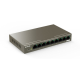 SWITCH PoE Tenda fara management 9-Porturi 10/100 Mbps cu 8-Porturi PoE, IEEE 802.3af, carcasa metalica, rackabil TEF1109P-8-102W (timbru verde 2 lei) 
