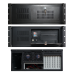Carcasa rack 19"/4U/455mm cu manere, se pot monta placi de baza ATX, m-ATX, 2x5.25", 1x3,5 la vedere, 12x3.5" ascunse, removable, 2x6cm si 1x12cm coolers, 2x USB, fara sursa (se poate monta sursa format ATX), filtru de praf pe front panel,