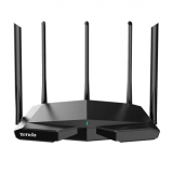 ROUTER Tenda wireless AX5700 Mbps, 1 x WAN Gigabit, 3 porturi LAN Gigabit, 2.4 GHz/5 GHz dual band, 5 antene externe, WI-FI 6E TX27 PRO (timbru verde 0.8 lei) 