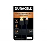 Accesoriu telefon Cablu Duracell USB-A to Lightning C89 2m Black USB7022A (timbru verde 0.08 lei) 