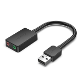 PLACI de SUNET Vention 2-port USB External Sound Card 0.15M Black, CDYB0