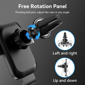 SUPORT AUTO Vention pt SmartPhone, fixare grila ventilatie, , device compatibil 4.7-7.2inch, negru, KCTB0 - 6922794765344 