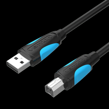 Cablu adaptor Vention, USB B (T) la USB A (T), 8m, 480 Mbps, PVC, negru, Cablu adaptor Vention, USB B (T) la USB A (T), 8m, 480 Mbps, PVC, negru,