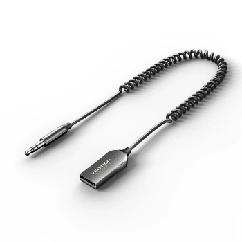ADAPTOR Bluetooth audio Vention, conectare prin USB 2.0, Jack 3.5 mm, Bluetooth 5.4, cablu 1.5m, gri, 