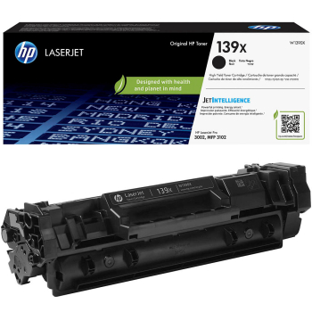Toner Original HP Black, nr.139X, pentru LaserJet Pro 3002dn|LaserJet Pro 3002dw|LaserJet Pro 3002dwe|MFP 3102fdn|MFP 3102fdne, 4k, incl.TV 1.2incl.TV W1390X Toner Original HP Black, nr.139X, pentru LaserJet Pro 3002dn|LaserJet Pro 3002dw|LaserJet Pro 3002dwe|MFP 3102fdn|MFP 3102fdne, 4k, incl.TV 1.2incl.TV W1390X