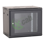 Cabinet metalic de perete 19, tip rack wallmount, 9U 600x600 mm, Eco Xcab Negru WM6609.9004 