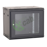 Cabinet metalic de perete 19, tip rack wallmount, 9U 600x600 mm, Eco Xcab Negru WM6609.9004 