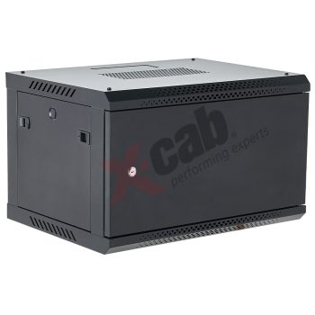 Rack Cabinet metalic de perete 19, tip rack wallmount, 12U 600x600 mm, Xcab M Negru XCAB-12U60M.9004
