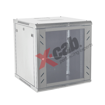 Rack Cabinet metalic de perete 19, tip rack wallmount, 12U 600x600 mm, Xcab S Gri XCAB-12U60S.7035