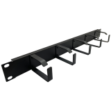 Organizator cabluri Xcab XCAB-1801 cu 5 inele 1U , 19", orizontal , negru