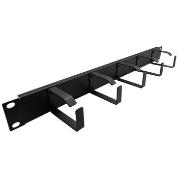 Organizator cabluri Xcab XCAB-1801 cu 5 inele 1U , 19", orizontal , negru