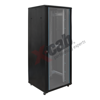 Rack Server Xcab XCAB-42U80100S 42U 19" 800x1000mm , usa fata sticla securizata, usa spate metal plin, black