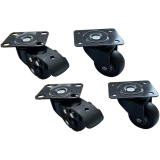 Set de patru roti pentru cabinete metalice rack, Xcab XCAB-51200