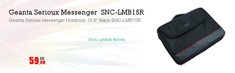 Geanta Serioux Messenger Notebook 15.6" black SNC-LMB15R