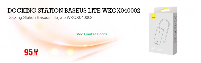 Docking Station Baseus Lite, alb WKQX040002