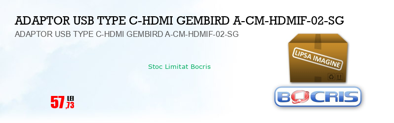ADAPTOR USB TYPE C-HDMI GEMBIRD A-CM-HDMIF-02-SG