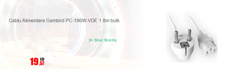 Cablu Alimentare Gembird PC-186W-VDE 1.8m bulk