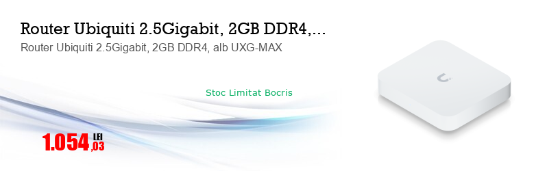 Router Ubiquiti 2.5Gigabit, 2GB DDR4, alb UXG-MAX