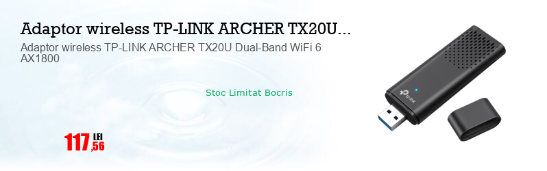 Adaptor wireless TP-LINK ARCHER TX20U Dual-Band WiFi 6 AX1800