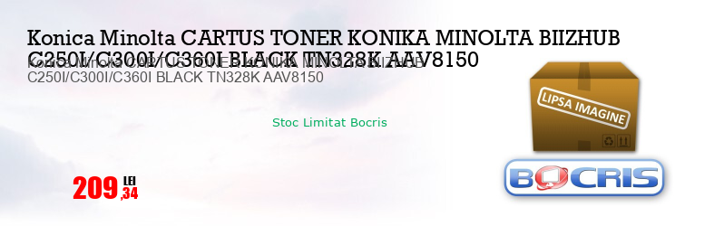 Konica Minolta CARTUS TONER KONIKA MINOLTA BIIZHUB C250I/C300I/C360I BLACK TN328K AAV8150 