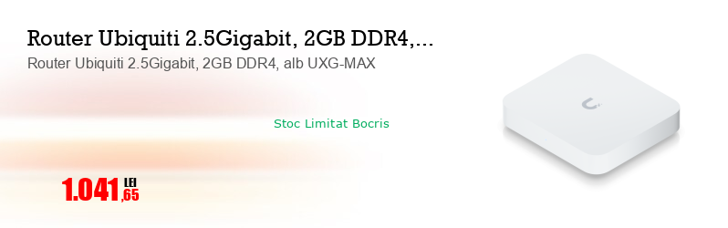 Router Ubiquiti 2.5Gigabit, 2GB DDR4, alb UXG-MAX